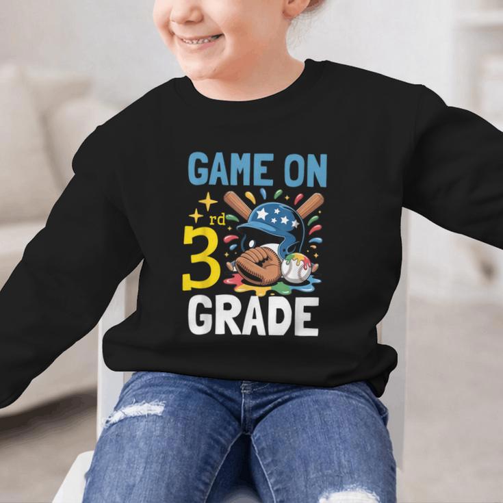 Back To School Game On Third Grade Baseball First Day Boys Graphic Kid Sweatshirt