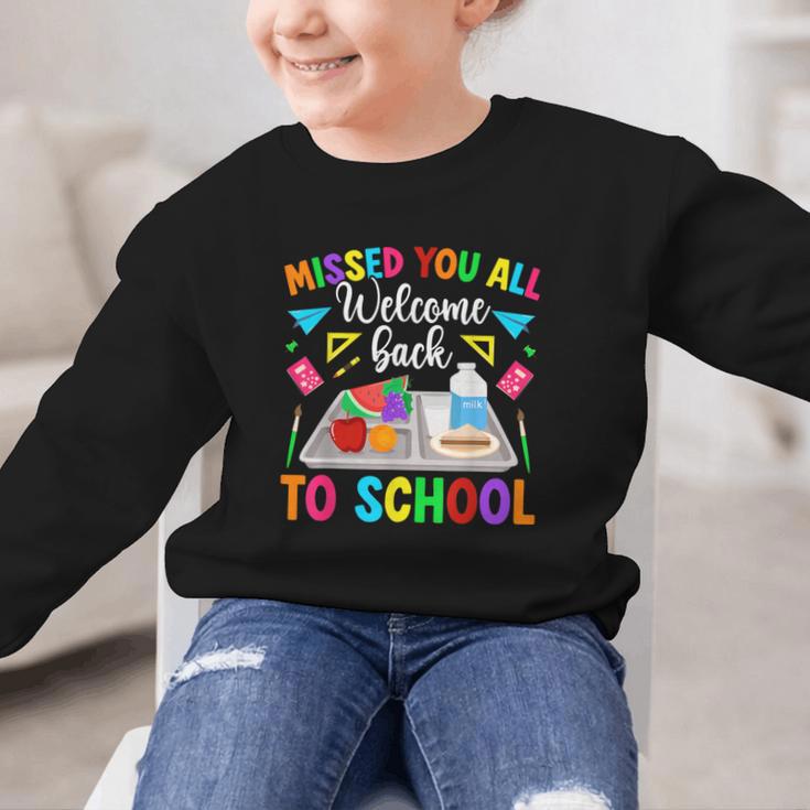 Back To School Lunch Lady First Day Of School Lunch Lady Graphic Kid Sweatshirt