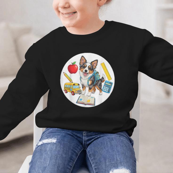 Back To School Miniature American Shepherd Dog Boys Girls Graphic Kid Sweatshirt