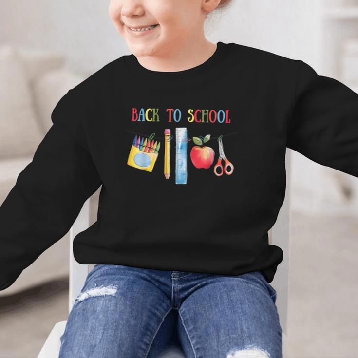 Back To School Shirt Apple Crayons Pencil Ruler Cute Graphic Graphic Kid Sweatshirt Back To School Shirt Apple Crayons Pencil Ruler Cute Graphic Graphic Kid Sweatshirt