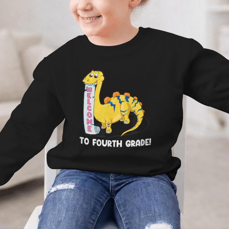 Back To School Welcome To Fourth Grade Graphic Kid Sweatshirt