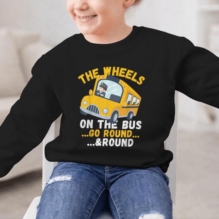Back To School The Wheels On The Bus Go Round And Round Kids Graphic Kid Sweatshirt Back To School The Wheels On The Bus Go Round And Round Kids Graphic Kid Sweatshirt