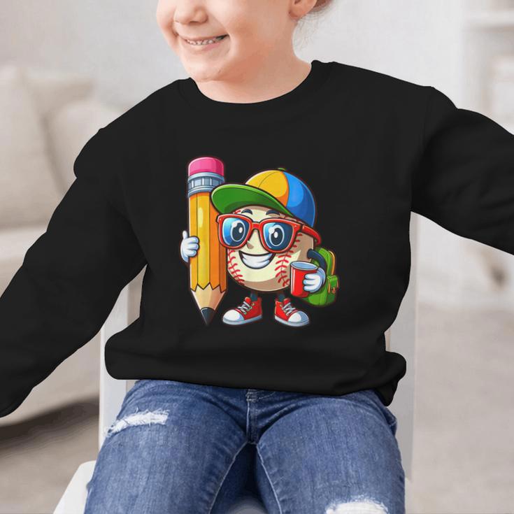 Baseball Lovers Pencil Back To School Kids Boys Girls Graphic Kid Sweatshirt