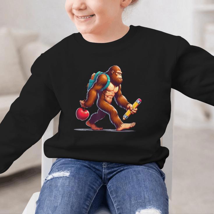 Bigfoot Lovers Pencil Back To School Kids Boys Girls Graphic Kid Sweatshirt