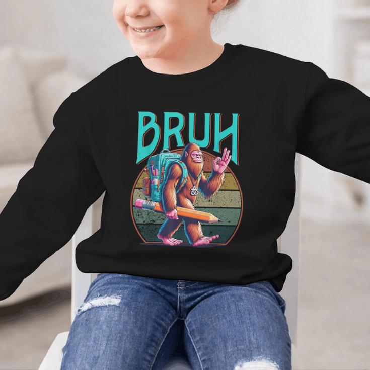 Boys Modern Bruh Big Foot Back To School Graphic Graphic Kid Sweatshirt Boys Modern Bruh Big Foot Back To School Graphic Graphic Kid Sweatshirt