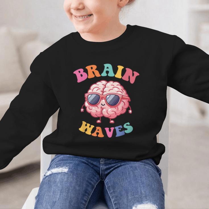 Brain Waves Last Day Of School Back To School Graphic Kid Sweatshirt Brain Waves Last Day Of School Back To School Graphic Kid Sweatshirt