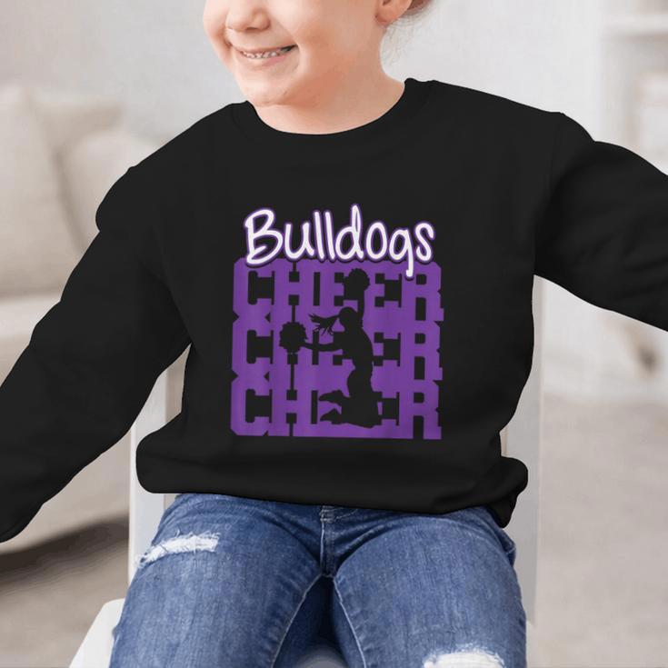 Bulldogs Cheer Back To School Cheerleading Spirit P Graphic Kid Sweatshirt Bulldogs Cheer Back To School Cheerleading Spirit P Graphic Kid Sweatshirt