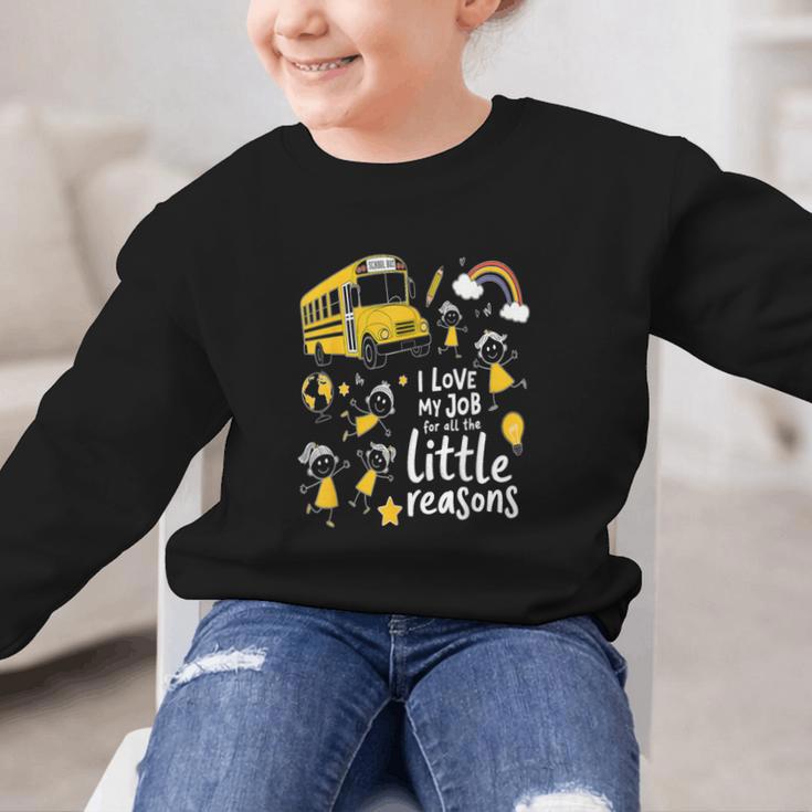 Bus Driver I Love My Job Little Reasons Back To School Graphic Kid Sweatshirt Bus Driver I Love My Job Little Reasons Back To School Graphic Kid Sweatshirt