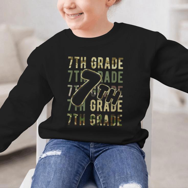 Camo Team Squad 7th Grade Back To School Kids Boys Graphic Kid Sweatshirt Camo Team Squad 7th Grade Back To School Kids Boys Graphic Kid Sweatshirt