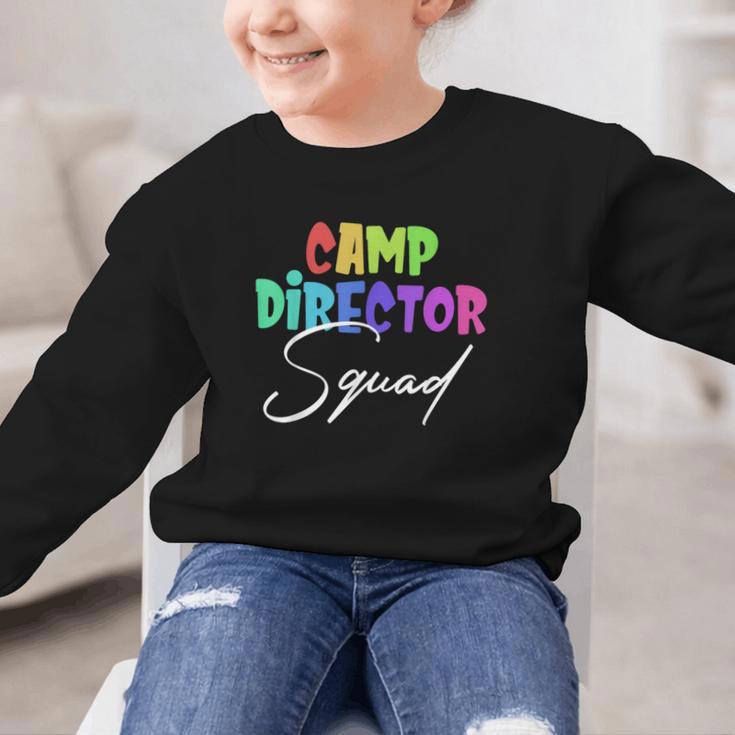 Camp Director Squad Counselor Camper Camping Back To School Graphic Kid Sweatshirt Camp Director Squad Counselor Camper Camping Back To School Graphic Kid Sweatshirt