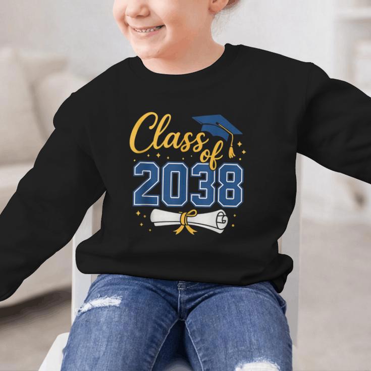 Class Of 2038 Grow With Me Kindergarten Back To School Graphic Kid Sweatshirt