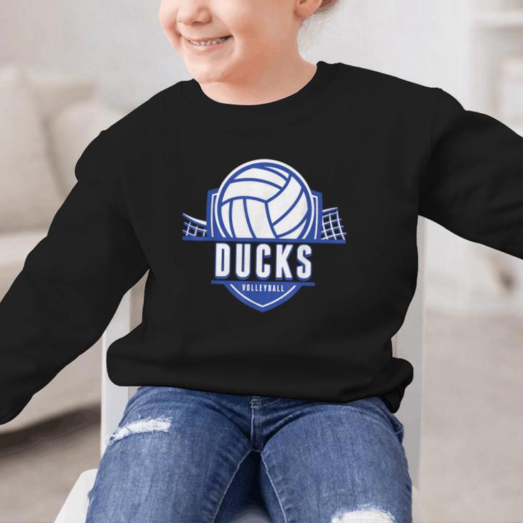 Ducks Volleyball Back To School Spirit B Graphic Kid Sweatshirt