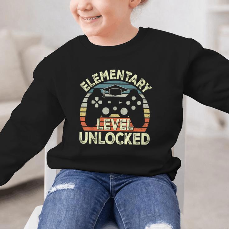 Elementary Level Unlocked Video Game Back To School Boys Graphic Kid Sweatshirt Elementary Level Unlocked Video Game Back To School Boys Graphic Kid Sweatshirt