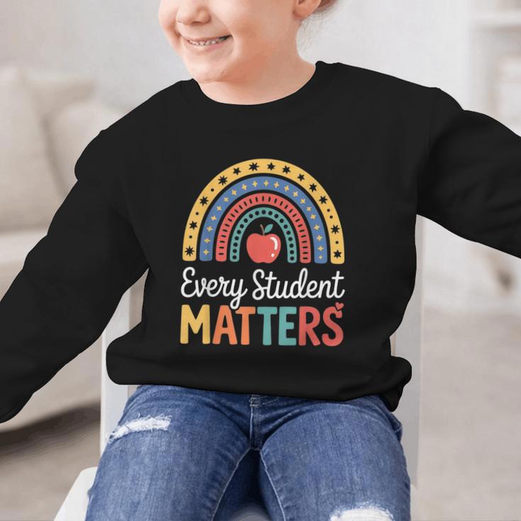 Every Student Matters Paraprofessional Back To School Graphic Kid Sweatshirt Every Student Matters Paraprofessional Back To School Graphic Kid Sweatshirt