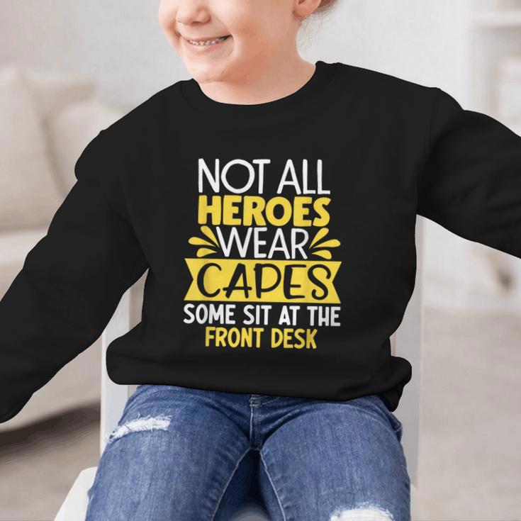 Front Office Desk Administrator Back To School Reception Graphic Kid Sweatshirt Front Office Desk Administrator Back To School Reception Graphic Kid Sweatshirt