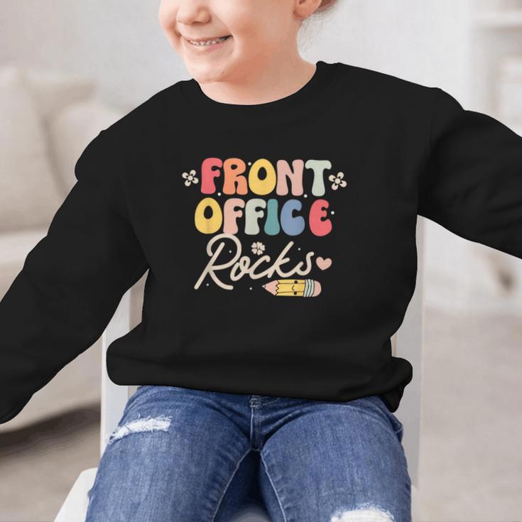 Front Office Rocks Back To School Secretary Admin Staff Tee Graphic Kid Sweatshirt