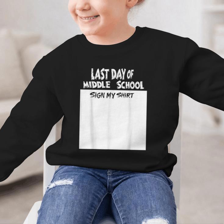 Fun Last Day Of School Sign My Shirt Back To School Cool Graphic Kid Sweatshirt