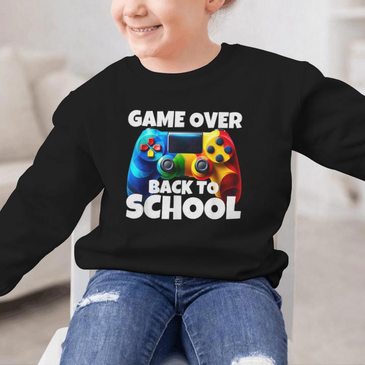 Game Over Back To School Gaming Controller Kids Gamer Graphic Kid Sweatshirt