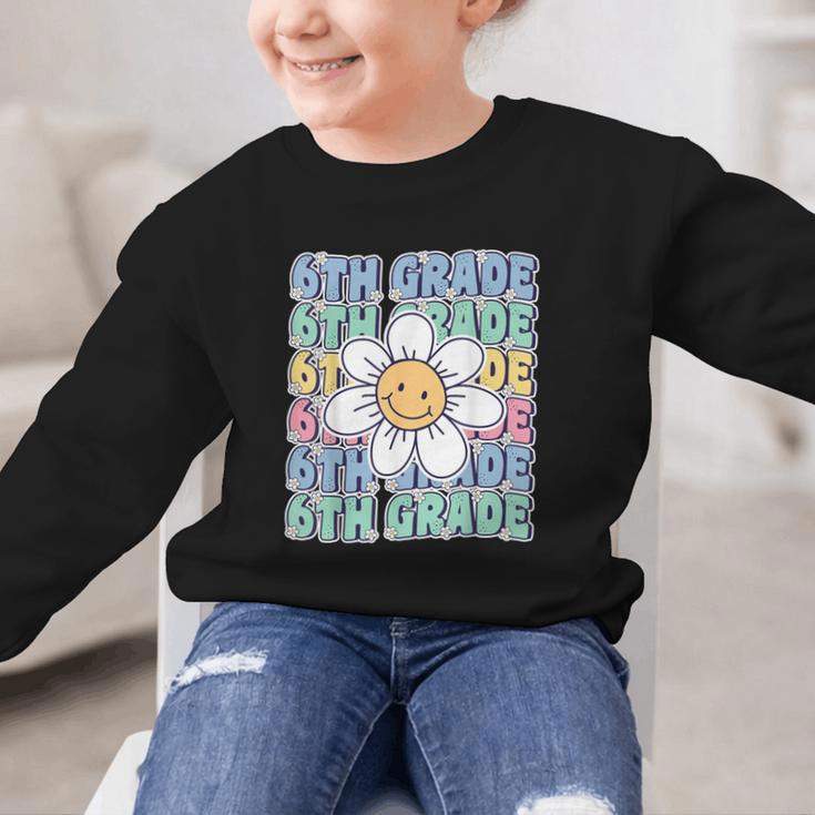 Groovy 6th Grade Back To School First Day Of Sixth Grade Graphic Kid Sweatshirt Groovy 6th Grade Back To School First Day Of Sixth Grade Graphic Kid Sweatshirt