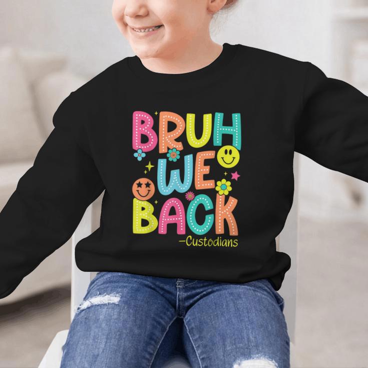Groovy Custodian Bruh We Back To School Janitor Retro Graphic Kid Sweatshirt Groovy Custodian Bruh We Back To School Janitor Retro Graphic Kid Sweatshirt