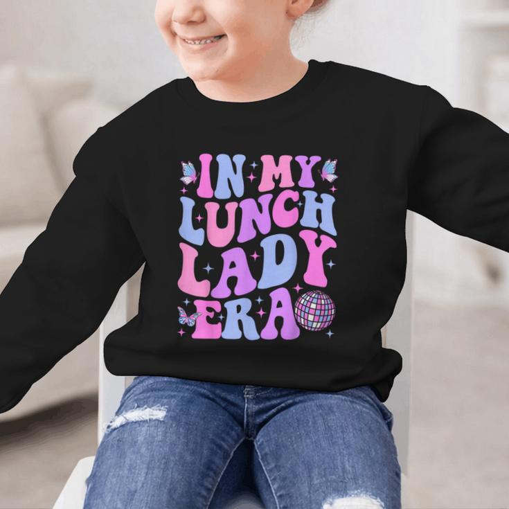Groovy In My Lunch Lady Era Cafeteria Back To School Graphic Kid Sweatshirt Groovy In My Lunch Lady Era Cafeteria Back To School Graphic Kid Sweatshirt