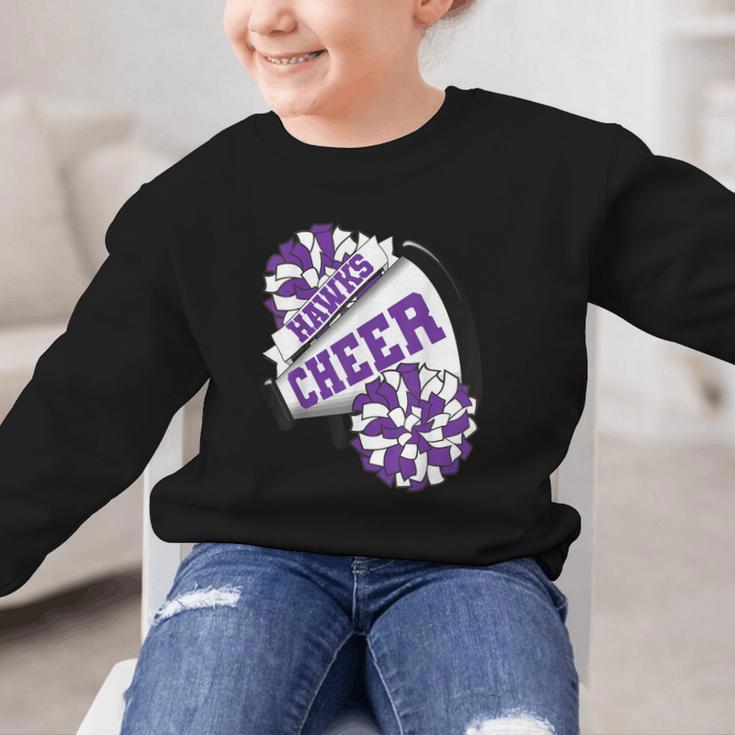 Hawks Cheer Back To School Cheerleading Spirit P Graphic Kid Sweatshirt Hawks Cheer Back To School Cheerleading Spirit P Graphic Kid Sweatshirt