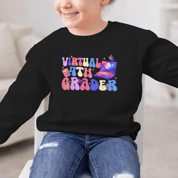 Homeschool 4th Grade Virtual 4th Grader Back To School Graphic Kid Sweatshirt Homeschool 4th Grade Virtual 4th Grader Back To School Graphic Kid Sweatshirt