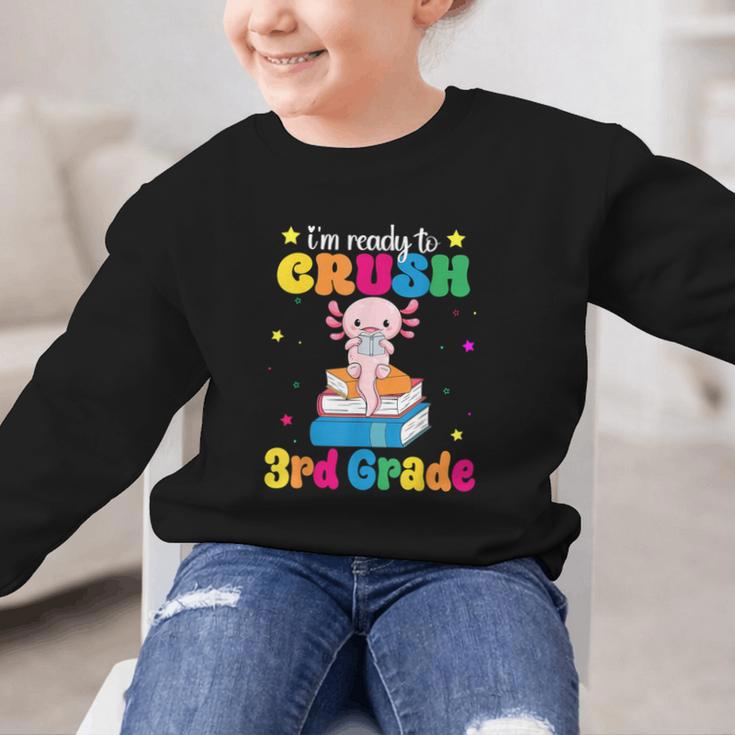 I'm Ready To Crush Third 3rd Grade Axolotl Back To School Graphic Kid Sweatshirt