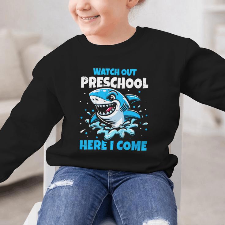 Kids Back To School Watch Out Preschool Here I Come Shark Boys Graphic Kid Sweatshirt Kids Back To School Watch Out Preschool Here I Come Shark Boys Graphic Kid Sweatshirt