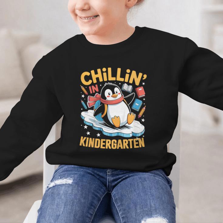 Kids Chillin In Kindergarten Penguin Student Back To School Boys Graphic Kid Sweatshirt Kids Chillin In Kindergarten Penguin Student Back To School Boys Graphic Kid Sweatshirt