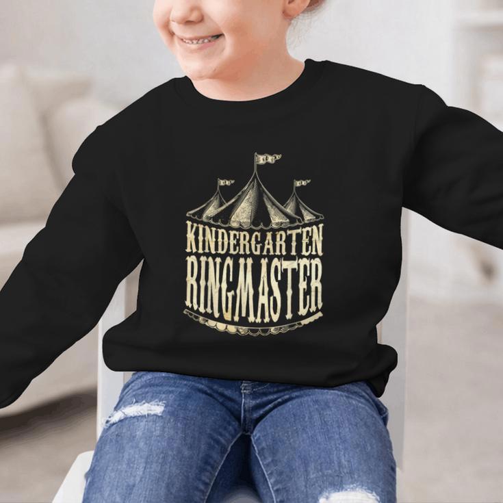 Kindergarten Ringmaster Carnival Back To School Circus Staff Graphic Kid Sweatshirt Kindergarten Ringmaster Carnival Back To School Circus Staff Graphic Kid Sweatshirt