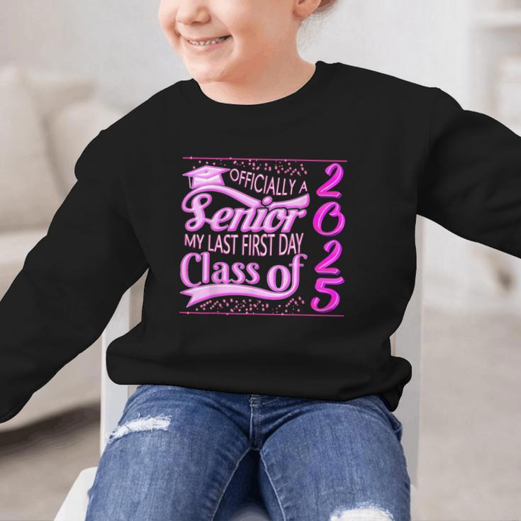 My Last First Day Senior Back To School 2025 Class Of 2025 Graphic Kid Sweatshirt