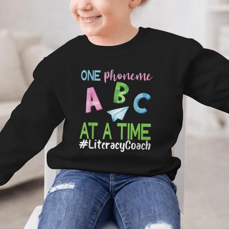 Literacy Coach Phoneme ABC Appreciation Back To School Graphic Kid Sweatshirt