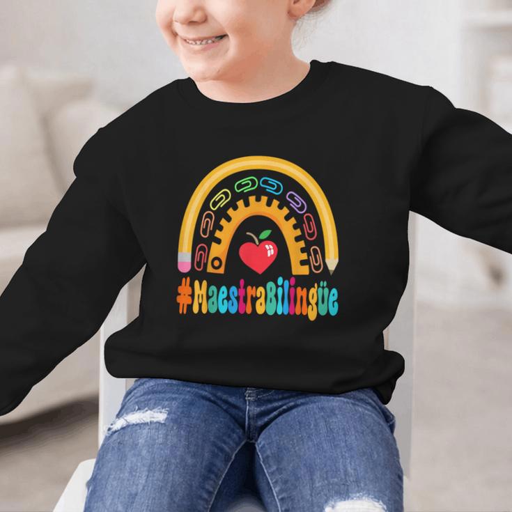 Maestra Bilingüe Appreciation Week Back To School Graphic Kid Sweatshirt