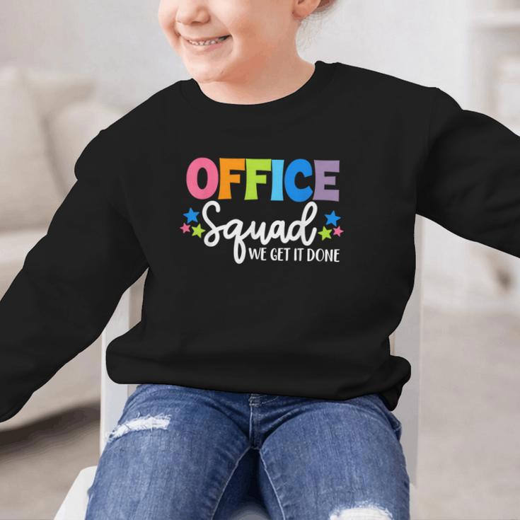 Office Squad We Get It Done Back To School First Day Graphic Kid Sweatshirt