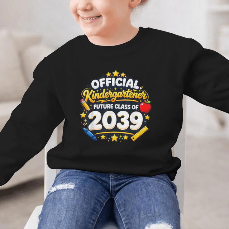 Official Kindergartener Future Class Of 2039 Back To School Graphic Kid Sweatshirt