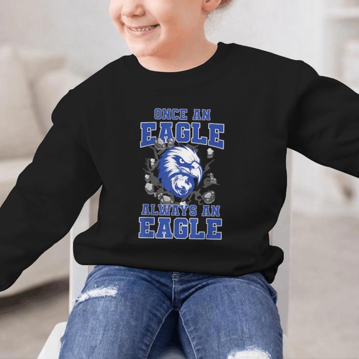 Once An Eagle Always An Eagle Back To School Spirit B Graphic Kid Sweatshirt