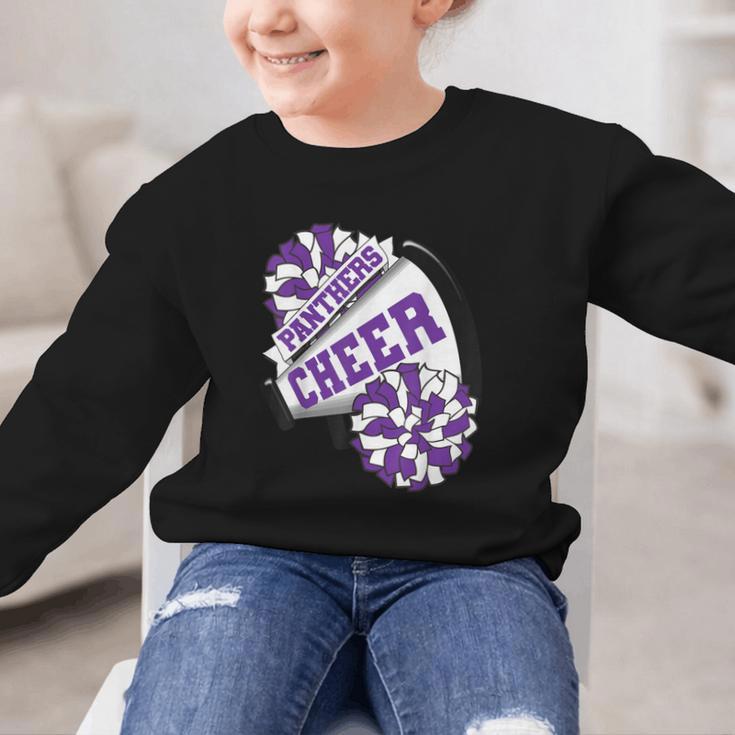 Panthers Cheer Back To School Cheerleading Spirit P Graphic Kid Sweatshirt Panthers Cheer Back To School Cheerleading Spirit P Graphic Kid Sweatshirt