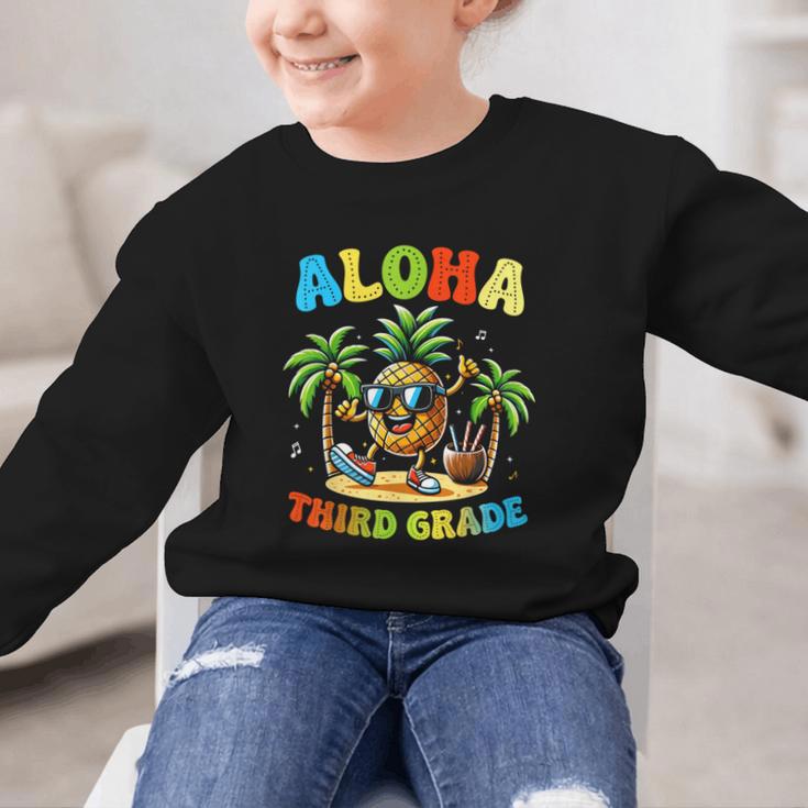Pinapple Beach Back To School Day Aloha Third Grade Graphic Kid Sweatshirt