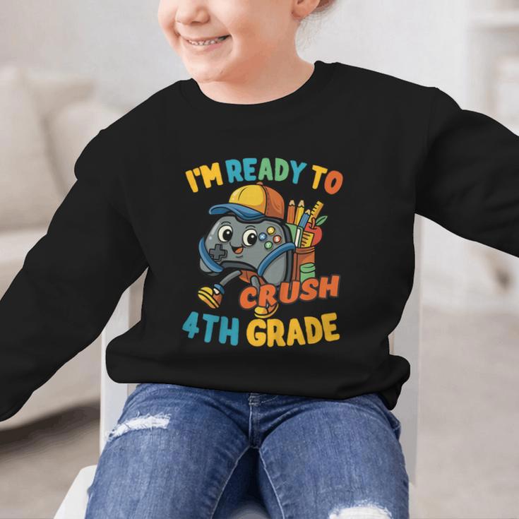 Ready For 4th Grade First Day Back To School Students Graphic Kid Sweatshirt