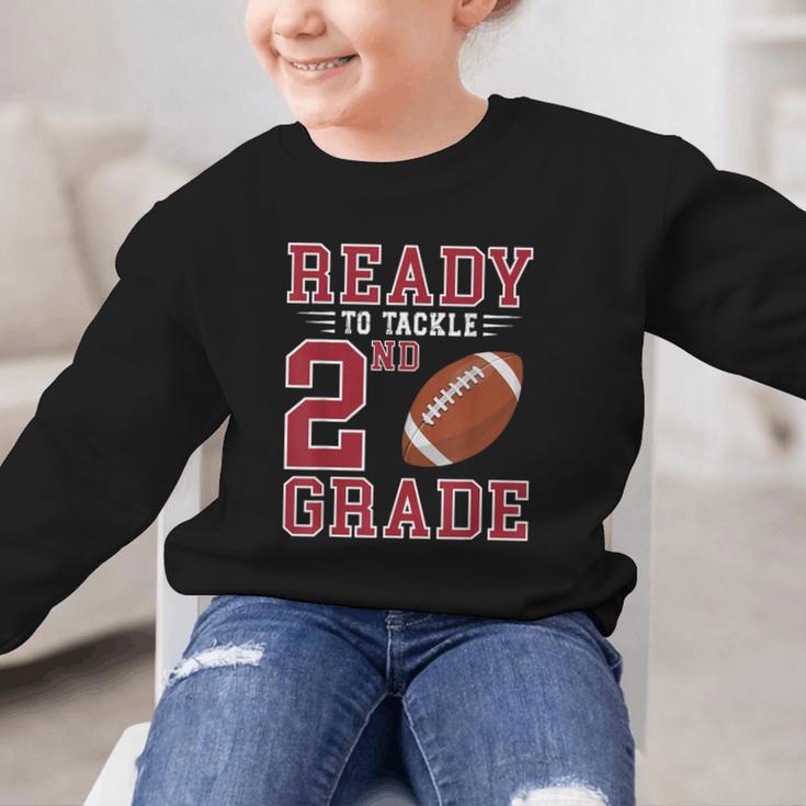 Ready To Tackle 2nd Grade Back To School First Day Of School Graphic Kid Sweatshirt Ready To Tackle 2nd Grade Back To School First Day Of School Graphic Kid Sweatshirt