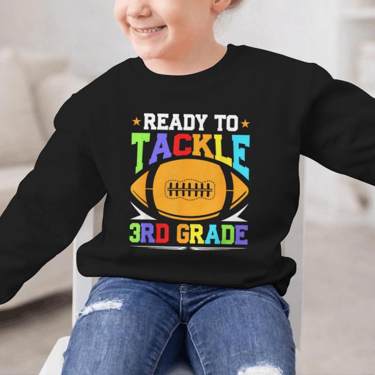 Ready To Tackle 3rd Grade Back To School Kids Football Graphic Kid Sweatshirt Ready To Tackle 3rd Grade Back To School Kids Football Graphic Kid Sweatshirt