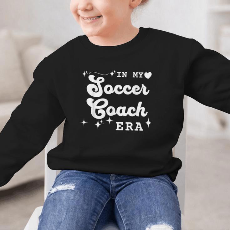 Retro In My Soccer Coach Era Back To School Graphic Kid Sweatshirt