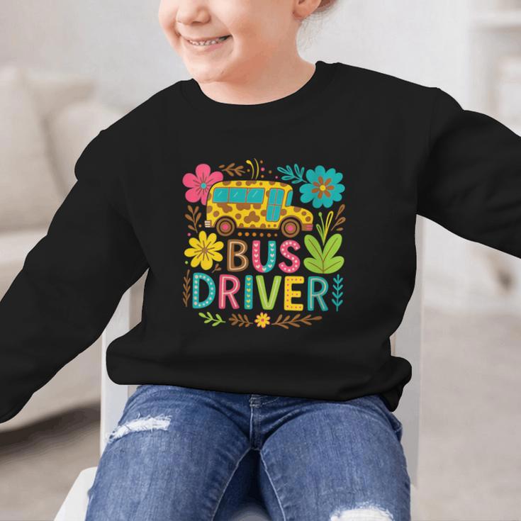 School Bus Driver Boho Floral Leopard Back To School Womens Graphic Kid Sweatshirt School Bus Driver Boho Floral Leopard Back To School Womens Graphic Kid Sweatshirt