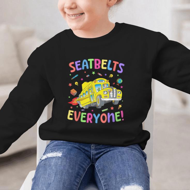 Seatbelt School Bus Driver Everyone Back To School Graphic Kid Sweatshirt Seatbelt School Bus Driver Everyone Back To School Graphic Kid Sweatshirt