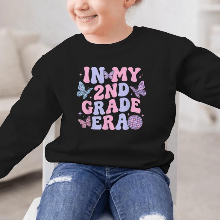 In My Second 2nd Grade Era Groovy Back To School Students Graphic Kid Sweatshirt