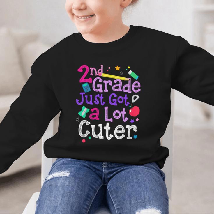 Second Grade Just Got Cuter Cute 2nd Grade Back To School Graphic Kid Sweatshirt Second Grade Just Got Cuter Cute 2nd Grade Back To School Graphic Kid Sweatshirt