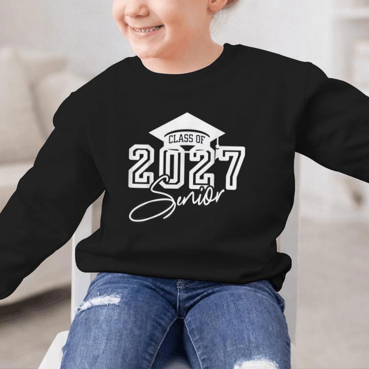 Senior Class Of 2027 Back To School Graduate Senior Year 27 Graphic Kid Sweatshirt