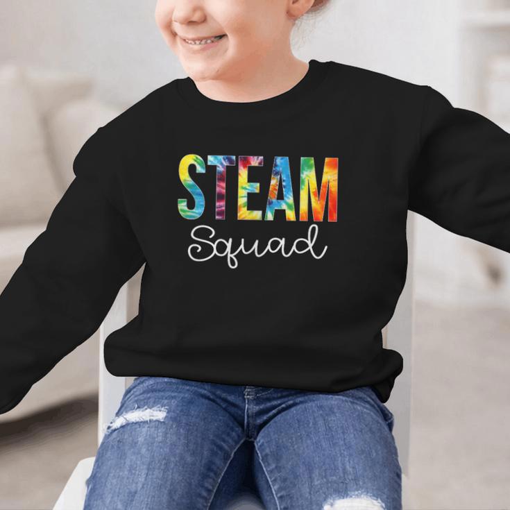 STEAM Squad For Work Tie Dye Back To School Appreciation Day Graphic Kid Sweatshirt