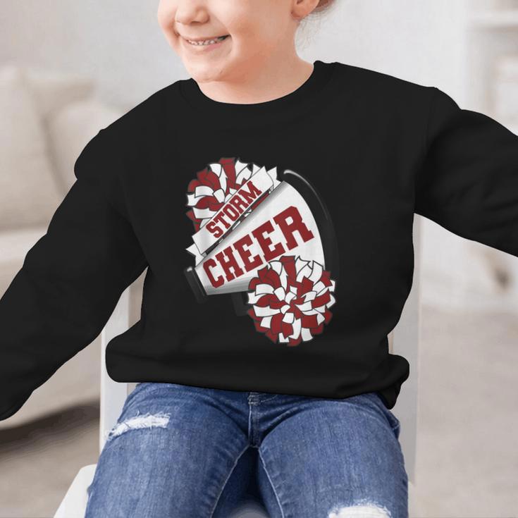 Storm Cheer Back To School Cheerleading Spirit M Graphic Kid Sweatshirt Storm Cheer Back To School Cheerleading Spirit M Graphic Kid Sweatshirt